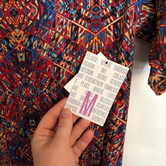 Multi colored lularoe Julia dress - Picture 3 of 5